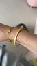 中國(guó)黃金（CHINA GOLD）黃金手鐲女士足金四葉草手鐲素圈七夕情人節(jié)禮物送女友老婆 56圈口足金手鐲約5.2g【玫瑰禮盒】 曬單實(shí)拍圖