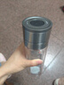 施錦德國(guó)品質(zhì)一鍵開(kāi)蓋玻璃杯按壓式防摔玻璃水杯男雙層大容量泡茶杯 升級(jí)提繩款【杯套+杯刷】450ml 曬單實(shí)拍圖