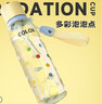 貝瑟斯吸管杯運動水杯 夏季水杯 便攜雙飲杯子 塑料杯黃色700ml 曬單實拍圖