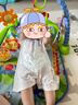 婧麒（JOYNCLEON）嬰兒萊賽爾連體衣夏季薄款小月齡寶寶夏短袖新生兒夏天哈衣服 黃色 73cm 曬單實(shí)拍圖