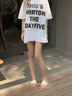 卓詩尼套趾拖鞋女2025年夏季新款復古平底涼拖鞋外穿海邊沙灘一字拖涼鞋 米白色 37 曬單實拍圖