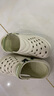 森馬洞洞鞋男士【踩屎感增高5CM】軟底軟面夏季透氣開(kāi)車(chē)兩穿洞洞鞋男 米綠 40 41 曬單實(shí)拍圖