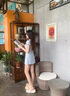 棉致法式方領(lǐng)連衣裙子女夏季2025年新款感小個(gè)子絕美氣質(zhì)顯瘦短裙 藍(lán)色連衣裙  L 建議100-115斤 曬單實(shí)拍圖