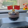巫記車載擺件汽車裝飾品車載車內(nèi)紅旗微光可轉(zhuǎn)清香持久太陽能車載香薰 太陽能車載紅旗擺件香薰-普通黑 曬單實(shí)拍圖