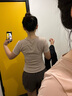 栢啟歆瑜伽服套裝女2025新款春夏健身服跑步運(yùn)動(dòng)套裝速干普拉提訓(xùn)練騎行 粉色短袖+紫色短褲【XL】 曬單實(shí)拍圖