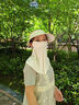 貓人全臉防曬面罩防紫外線防曬帽子一體護(hù)頸女夏季騎行口罩冰絲臉基尼 白色【帽子+面罩】 均碼 曬單實(shí)拍圖