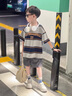 G.DUCKKIDS童裝男童短袖t恤夏天新款兒童衣服舒適中大童上衣時(shí)髦男孩衣服薄 條紋灰色qkioegi 150 建議11~12歲【140-150cm】 曬單實(shí)拍圖