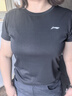李寧速干t恤女士運(yùn)動短袖冰絲新款短袖夏季健身跑步透氣羽毛球服半袖 曬單實(shí)拍圖