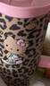 野獸派家居（tbh）三麗鷗Hello Kitty巨無霸保溫杯吸管隨行杯不銹鋼保冷水杯禮物 巨無霸保溫杯 經典豹紋 1200ml (含mini收納包掛件) 曬單實拍圖