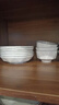 肅匠陶瓷餐具簡(jiǎn)約盤子碗套裝純白釉下彩餐具套裝釉下彩碗碟套裝微波爐 百合(6碗6盤) 12件套 曬單實(shí)拍圖