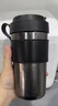 咖啡杯純鈦高顏值鈦杯隨行杯高檔雙層隔熱大容量便攜保溫水杯茶杯 黑色 曬單實(shí)拍圖