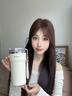 Vanow咖啡杯女生高顏值陶瓷保溫杯男2026新款隨身便攜隨行吸管水杯子 珍珠白【316不銹鋼】 曬單實(shí)拍圖