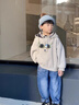 班尼路童裝男童褲子兒童牛仔褲春秋2025年新款中大童水洗耐磨潮酷長褲 淺藍(lán) BNL運動風(fēng)英文X 110 曬單實拍圖