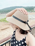 MITHAOL KUSC拉菲草草帽女夏天遮陽(yáng)防曬海邊太陽(yáng)帽子女款2025新款夏季防紫外線 卡其色 頭圍可調(diào)節(jié) 時(shí)尚休閑百搭風(fēng) 曬單實(shí)拍圖