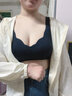 婷美無痕隱形內(nèi)衣雙提拉聚攏防下垂無鋼圈運動文胸上托塑身收副乳 黑M 曬單實拍圖