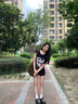 嵐朵蘭甜辣妹T恤女小眾無(wú)袖背心女夏季美式復(fù)古黑色寬松體恤上衣女 黑色 M 80-105斤 曬單實(shí)拍圖