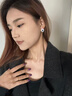 HKHL 925銀坦桑藍(lán)色寶石耳釘女氣質(zhì)高級(jí)感女士耳環(huán)小眾耳飾禮物送老婆 坦桑藍(lán)色寶石耳釘一對(duì)+輕奢禮盒 曬單實(shí)拍圖