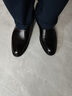 AJMG休閑皮鞋男商務(wù)正裝鞋男士英倫系帶潮酷時(shí)尚簡約百搭防滑透氣鞋子 黑色 42 曬單實(shí)拍圖