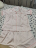 歐迪芬【緞面涼感冰絲】女士睡衣女夏季輕薄透氣可外穿家居服套裝粉XL 曬單實(shí)拍圖