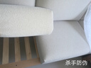 全友家居 實(shí)木沙發(fā)原木風(fēng)大戶(hù)型三人位客廳布藝直排沙發(fā)帶腳凳 曬單實(shí)拍圖