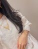 瑞諾黃金枝玉葉項鏈女新款999足金麥穗葉子鎖骨鏈生日禮物女友友 勿拍/克重多退少補 曬單實拍圖