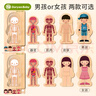高麗寶貝（Goryeo baby）木制多層拼圖嵌板男女孩人體結構器官拼圖啟蒙早教玩具 G男孩（人體結構圖） 曬單實(shí)拍圖