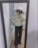 TKSY鵝絨羽絨服女短款2025年新款美拉德超輕加厚小個子泡芙冬外套 咖色 S 曬單實拍圖
