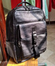 OKLRPS真皮雙肩包男士牛皮背包學(xué)生書(shū)包大容量旅行包簡(jiǎn)約韓版高級電腦包 黑色 曬單實(shí)拍圖