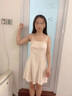 莫代爾性感睡衣女夏季冰絲公主春秋蕾絲一字領(lǐng)吊帶抹胸睡裙兩件套裝 香檳色長(zhǎng)袖(兩件套) L 曬單實(shí)拍圖
