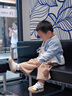 white wheat兒童2025秋季上衣女男孩抗靜電搖粒絨外套寶寶拉鏈衣服 藍色 90 cm 曬單實拍圖