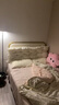 南極人水洗棉床上用品四件套公主少女四季通用床單被罩200x230cm床笠款 蕾絲小花邊-粉白波點 1.8m 床單款 四件套-被套180*220cm 曬單實拍圖