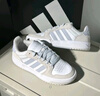 adidas「T頭鞋」VL COURT 2.0復(fù)古休閑板鞋德訓(xùn)鞋阿迪達(dá)斯輕運(yùn)動(dòng) 白色/暗紅/金色(推薦女生選小半碼)   38 曬單實(shí)拍圖
