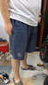 芬騰男士睡褲夏季純棉短褲運動休閑五分褲全棉家居褲 深灰蘭  3XL 曬單實拍圖
