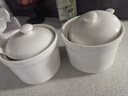 京東京造 燉盅 陶瓷湯碗蒸蛋燕窩輔食碗家用帶蓋贈勺子純白460ml 曬單實拍圖