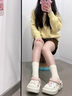 JCZS德國手術(shù)室洞洞鞋防滑防臭拖鞋久站不累腳外穿夏季女款醫護士專(zhuān)用 淺粉【紐扣小熊加大防滑底】 40-41 【適合39-40碼】 曬單實(shí)拍圖