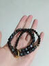 BJYL黑檀木手串男士復古文玩手鏈女款盤(pán)玩佛珠雙圈學(xué)生手把件念珠飾品 黑檀木雙圈手串 曬單實(shí)拍圖