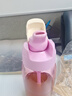 特百惠（Tupperware）樂(lè )C塑料杯550ML夏季男女學(xué)生便攜運動(dòng)水杯子大容量帶吸管 甜蜜粉 曬單實(shí)拍圖