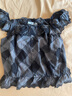 moussy 女裝新品文藝港風多穿法格紋吊帶上衣女028HAZ30-0411 025花紋黑色 S 曬單實拍圖