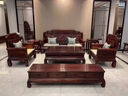 安邸紅木家具 印尼黑酸枝（學(xué)名：闊葉黃檀）中式實(shí)木客廳沙發(fā) 別墅酒店 明清古典家具 新中式沙發(fā) 單人+雙人+三人+大茶幾+2邊幾 曬單實(shí)拍圖
