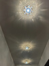 韻鈺 走廊燈過道燈現(xiàn)代簡約創(chuàng)意玄關燈水晶射燈led七彩筒燈入戶走道燈 黃光（明暗兩用）開孔10CM 曬單實拍圖