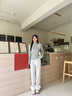 茵曼萊賽爾棉法式解構(gòu)微O型牛仔褲2025秋季女裝新款顯瘦寬松褲子 珍珠白 26 曬單實拍圖