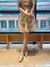 妙麗（Millies）品牌包頭涼鞋女2025夏季新款低跟編織復古時裝鞋休閑百搭女士涼鞋 金色 37 (235mm)  標準碼 曬單實拍圖