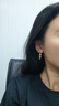 周大福金枝玉葉幸福葉婚嫁三金足金耳釘女黃金耳墜送生日禮物EOF1462 約5.20g計(jì)價(jià)(工費(fèi)580) 曬單實(shí)拍圖