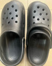 名創(chuàng)優(yōu)品（MINISO）洞洞鞋女男夏季外穿沙灘涼鞋防滑厚底踩屎感包頭涼拖鞋黑色38-39 曬單實(shí)拍圖