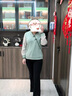 恒源祥媽媽春裝2025新款長(zhǎng)袖上衣V領(lǐng)針織打底小衫時(shí)尚中老年人女紗袖T恤 杏色 XL 建議90-105斤 曬單實(shí)拍圖