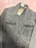 Levi's李維斯25年秋冬新款女士美式復(fù)古水洗做舊休閑牛仔襯衫外套 墨灰 M 曬單實(shí)拍圖