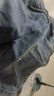 后探高品質(zhì)設(shè)計感潮牌牛仔短褲男夏季寬松休閑五分褲男士水洗半截褲子 復(fù)古藍 M （100-120斤） 曬單實拍圖