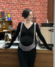 安美寶夏季乳膠拖腹帶透氣孕婦專用隱形腰脫中晚期防下墜醫(yī)院同款胎監(jiān)帶 【魅力灰M碼】適合體重90-135斤 曬單實(shí)拍圖