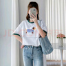 米婭琳 產(chǎn)后哺乳衣外出服春夏季短袖上衣喂奶衣夏裝辣媽款外穿哺乳期T恤 綠色領(lǐng) 2XL（適合140-160斤） 曬單實(shí)拍圖