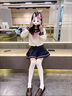 歐維沃水手服jk制服長短袖日系春夏基礎(chǔ)款學(xué)院風(fēng)套裝 短袖+39cm短裙+領(lǐng)結(jié)小野中套裝 S 曬單實拍圖